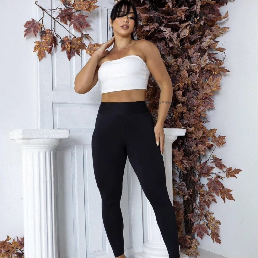 Calça Legging Suplex Flanelada Peluciada Forrada